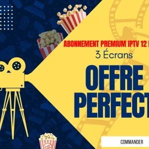 Abonnement Premium IPTV 12 mois (3 Écrans)